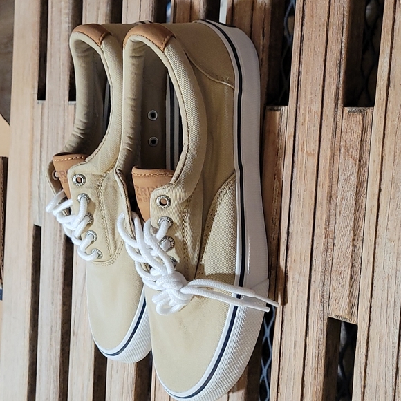 Sperry Striper II CVO Canvas Boat Shoes - Tan, Men's 8.5 - Picture 4 of 5